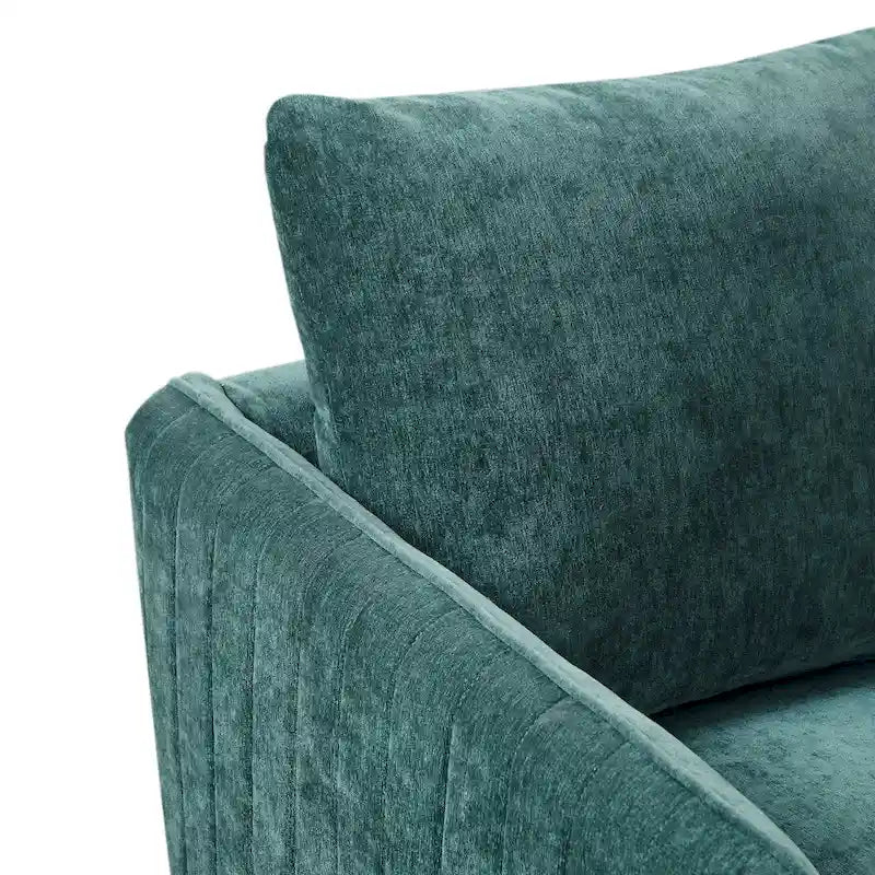 Green Channel Quilted 360-Degree Swivel Accent Chair