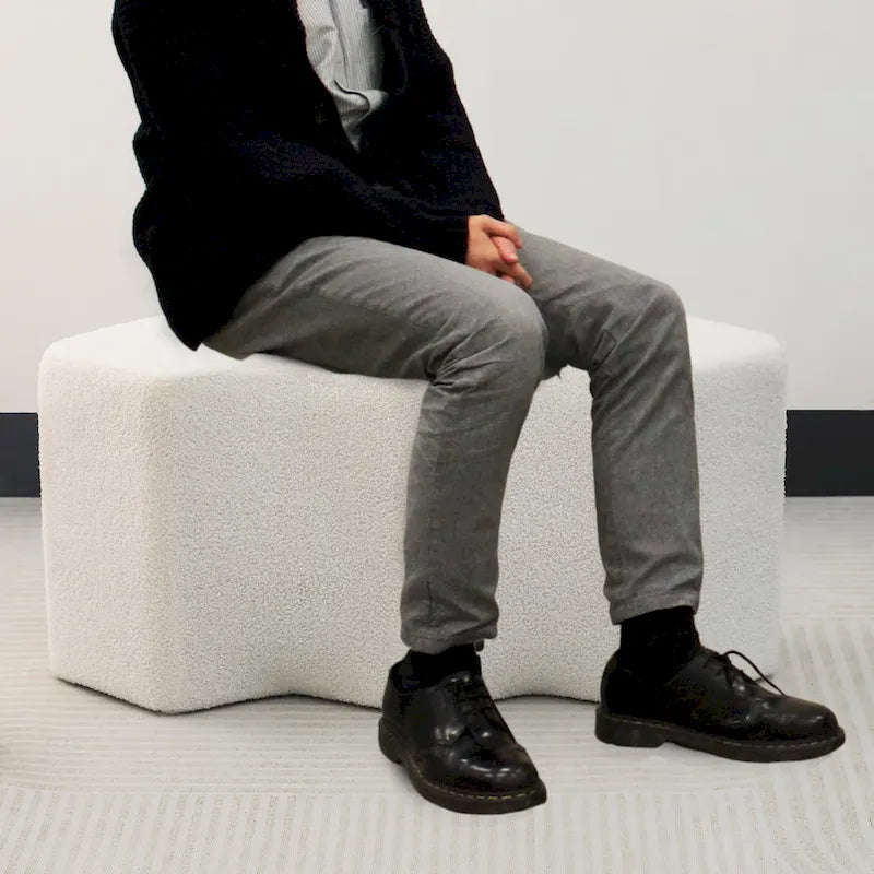 Velvet Polygon Ottoman Bench - 35 Long Footstool