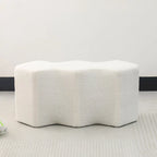 Velvet Polygon Ottoman Bench - 35 Long Footstool