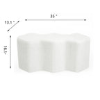 Velvet Polygon Ottoman Bench - 35 Long Footstool