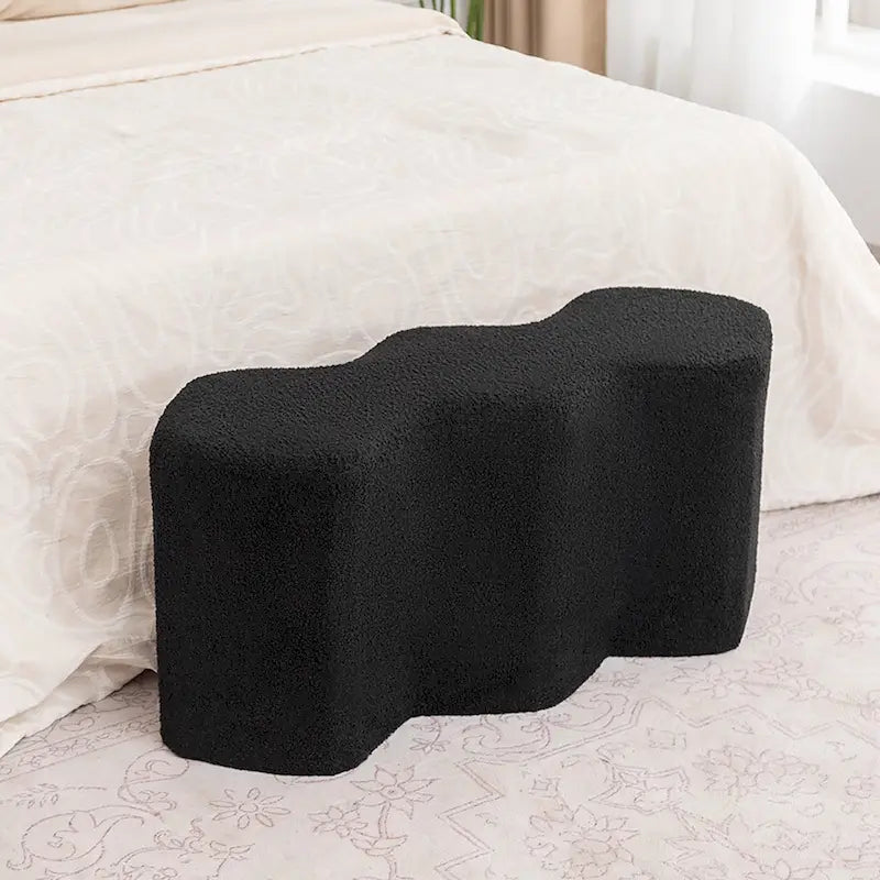 Velvet Polygon Ottoman Bench - 35 Long Footstool