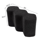 Velvet Polygon Ottoman Bench - 35 Long Footstool