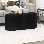 Velvet Polygon Ottoman Bench - 35 Long Footstool