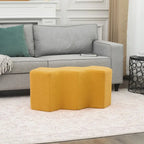 Velvet Polygon Ottoman Bench - 35 Long Footstool