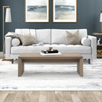 Natural Wood 48 Rectangular Coffee Table with Sled Base