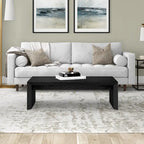 Natural Wood 48 Rectangular Coffee Table with Sled Base