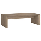 Natural Wood 48 Rectangular Coffee Table with Sled Base