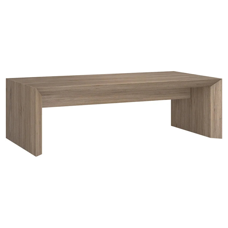 Natural Wood 48 Rectangular Coffee Table with Sled Base