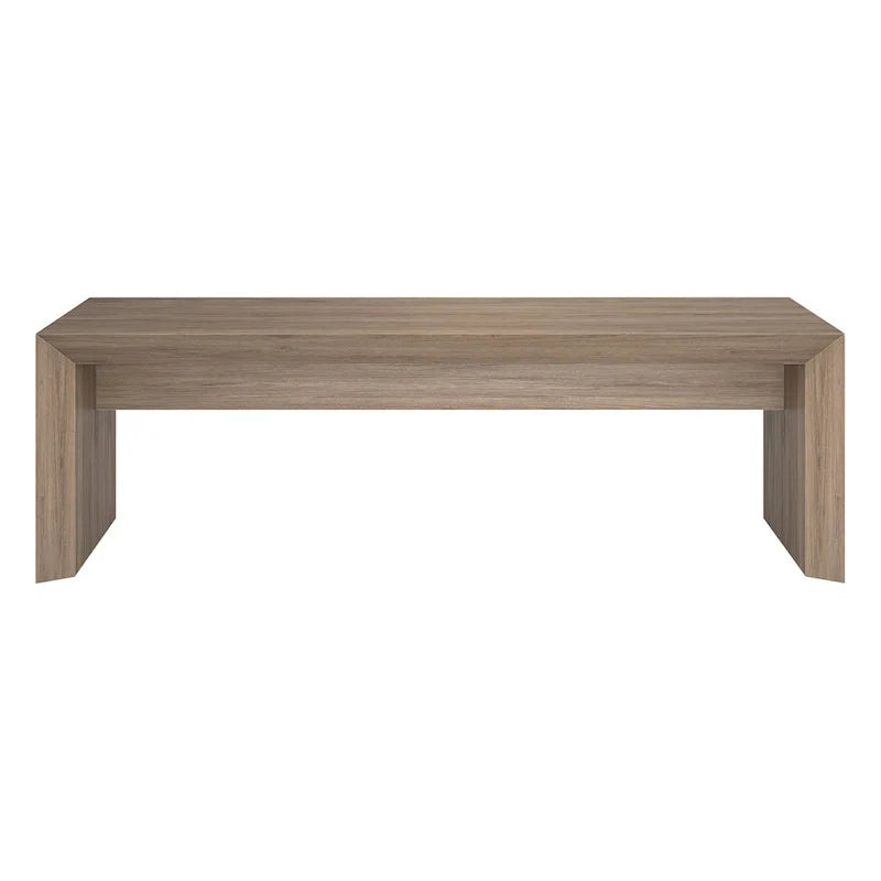 Natural Wood 48 Rectangular Coffee Table with Sled Base