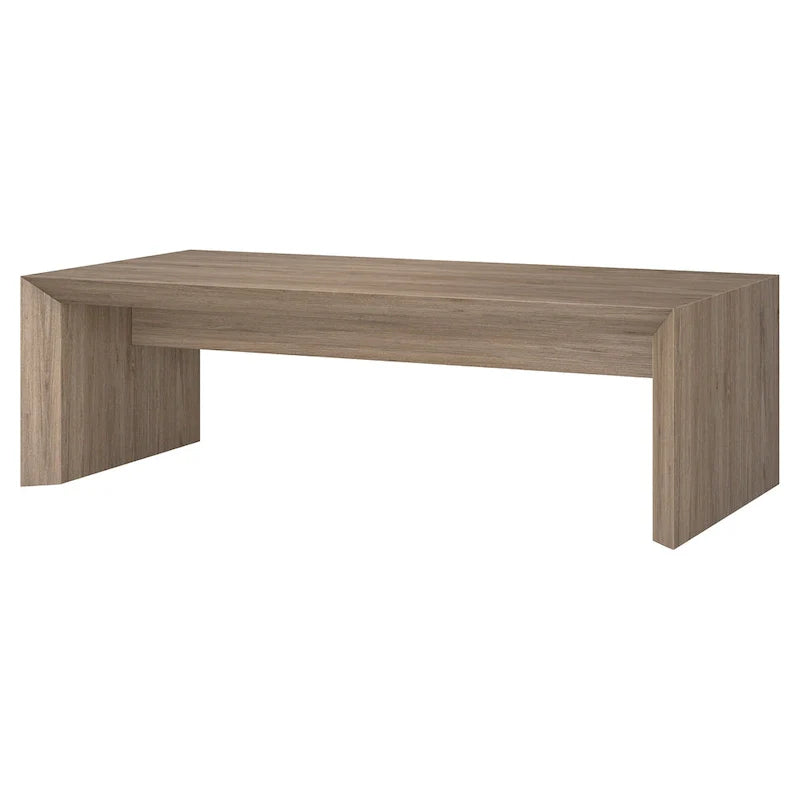 Natural Wood 48 Rectangular Coffee Table with Sled Base