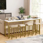 70.9 Rustic Gold Console Table for Living Room