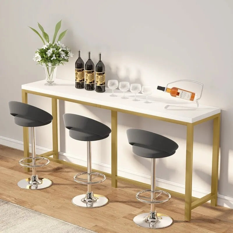 70.9 Rustic Gold Console Table for Living Room