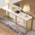 70.9 Rustic Gold Console Table for Living Room
