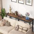 70.9 Rustic Gold Console Table for Living Room