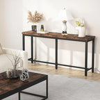 70.9 Rustic Gold Console Table for Living Room