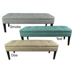 Button Tufted Upholstered Bench - 55 Long - Multiple Colors