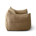Khaki Teddy Boucle Bean Bag Chair – Single Seat