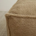 Khaki Teddy Boucle Bean Bag Chair – Single Seat