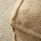 Khaki Teddy Boucle Bean Bag Chair – Single Seat