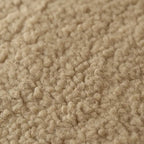 Khaki Teddy Boucle Bean Bag Chair – Single Seat