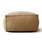 Khaki Teddy Boucle Bean Bag Chair – Single Seat