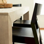 72 Modern Solid Wood Dining Table Set with 6 Chairs - Natural Finish