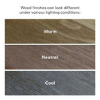 72 Modern Solid Wood Dining Table Set with 6 Chairs - Natural Finish