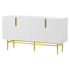 4-Door Sideboard with Gold Accents - Black/White/Gray Options
