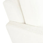 Wood Frame Accent Chair - Cream Boucle - Single Seater
