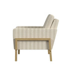 Wood Frame Accent Chair - Cream Boucle - Single Seater