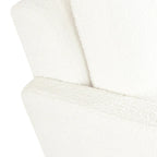 Wood Frame Accent Chair - Cream Boucle - Single Seater