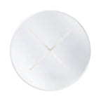 White Round Glass Dining Table for 4 with X-Base