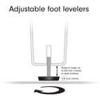 Black Steel 55 Industrial TV Stand with Glass Shelves