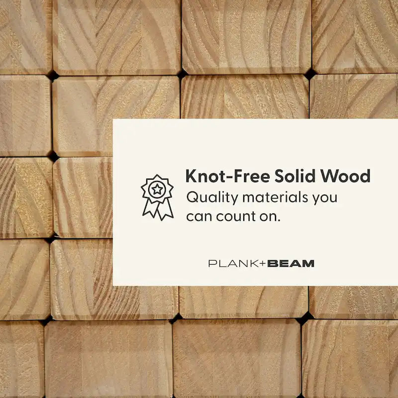 Natural Wood Rectangular Side Table with Bottom Shelf