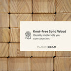 Natural Wood Rectangular Side Table with Bottom Shelf