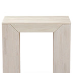 Natural Wood Rectangular Side Table with Bottom Shelf