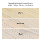 Natural Wood Rectangular Side Table with Bottom Shelf