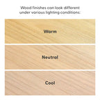 Natural Wood Rectangular Side Table with Bottom Shelf