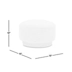 Cream Faux Sherpa Mushroom-Shaped Footstool Ottoman