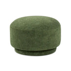 Cream Faux Sherpa Mushroom-Shaped Footstool Ottoman
