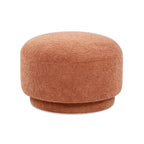 Cream Faux Sherpa Mushroom-Shaped Footstool Ottoman