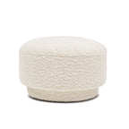 Cream Faux Sherpa Mushroom-Shaped Footstool Ottoman