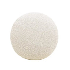 Cream Faux Sherpa Mushroom-Shaped Footstool Ottoman