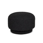 Cream Faux Sherpa Mushroom-Shaped Footstool Ottoman