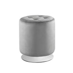 Faux Leather Swivel Ottoman - Round