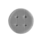 Faux Leather Swivel Ottoman - Round