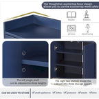 White Buffet Cabinet with Gold Legs for 4-6 People