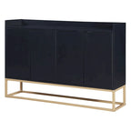 White Buffet Cabinet with Gold Legs for 4-6 People