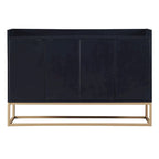 White Buffet Cabinet with Gold Legs for 4-6 People
