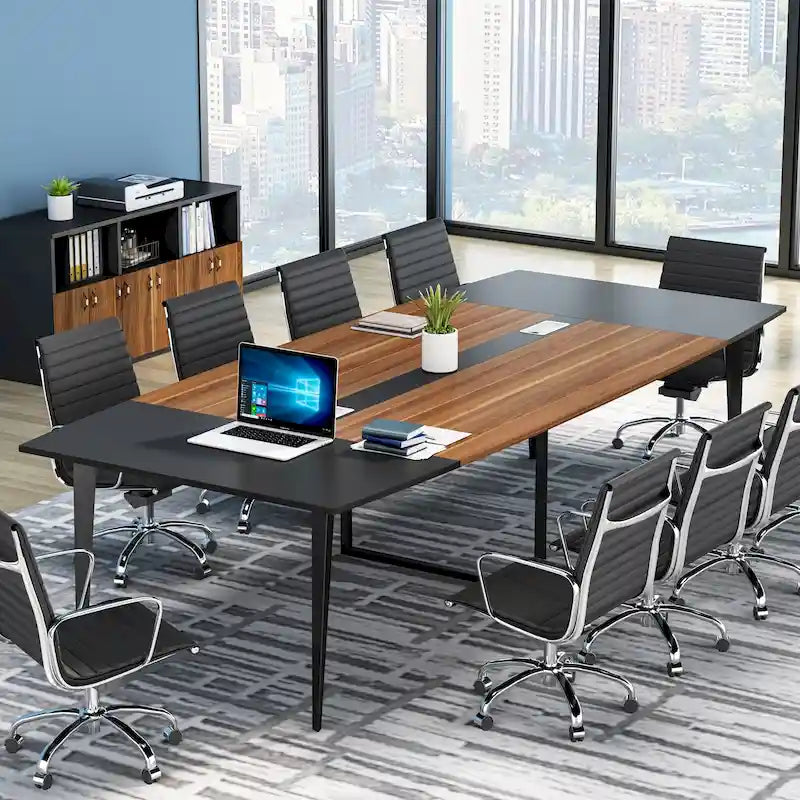 Boat-Shaped Conference Table - 8 Feet - 6-8 Seater